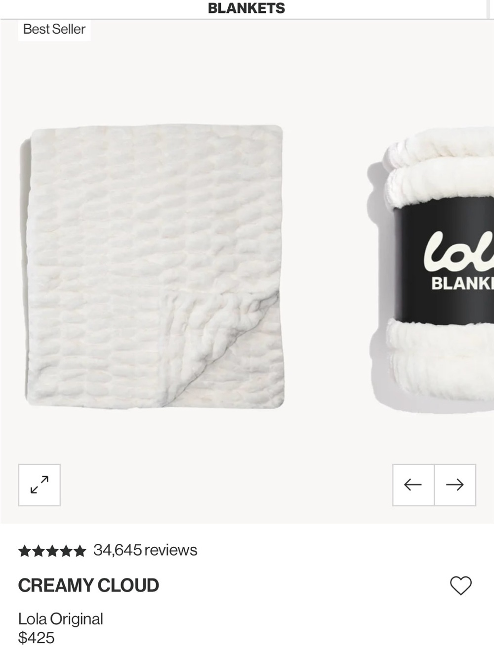 Lola in Creamy Cloud - original blanket - size XL (NEW) - Picture 4 of 5